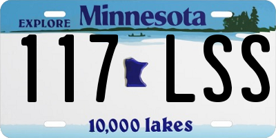 MN license plate 117LSS