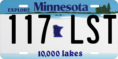 MN license plate 117LST