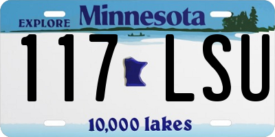 MN license plate 117LSU