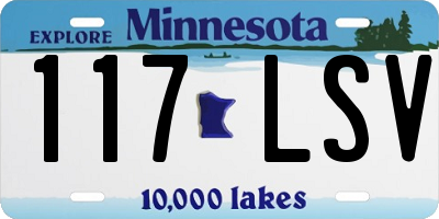 MN license plate 117LSV