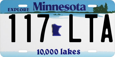 MN license plate 117LTA