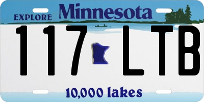 MN license plate 117LTB