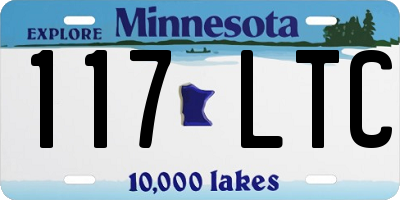 MN license plate 117LTC