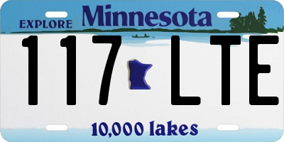 MN license plate 117LTE