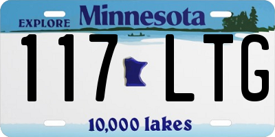 MN license plate 117LTG