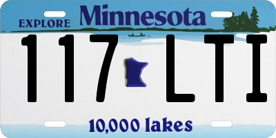 MN license plate 117LTI
