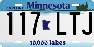 MN license plate 117LTJ