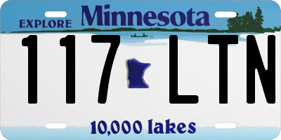 MN license plate 117LTN