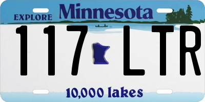 MN license plate 117LTR