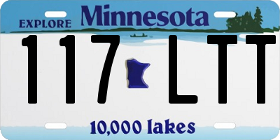 MN license plate 117LTT