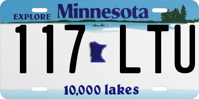MN license plate 117LTU