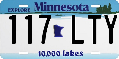 MN license plate 117LTY