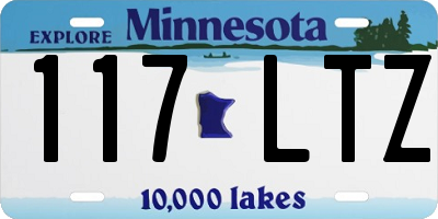MN license plate 117LTZ