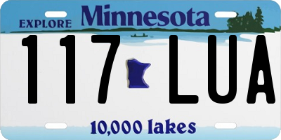 MN license plate 117LUA