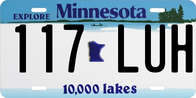 MN license plate 117LUH