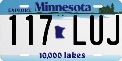 MN license plate 117LUJ