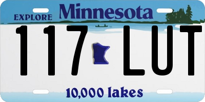 MN license plate 117LUT