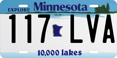 MN license plate 117LVA