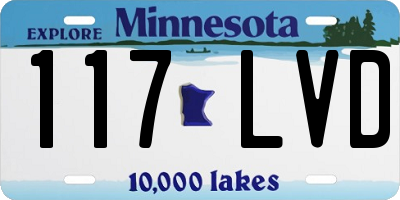 MN license plate 117LVD