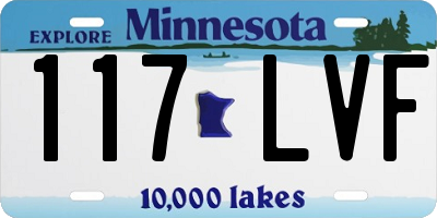 MN license plate 117LVF
