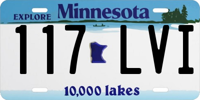 MN license plate 117LVI