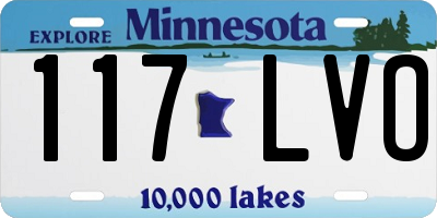 MN license plate 117LVO