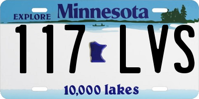 MN license plate 117LVS