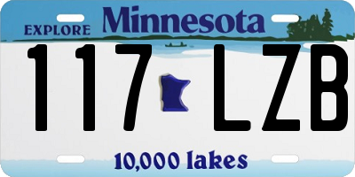 MN license plate 117LZB
