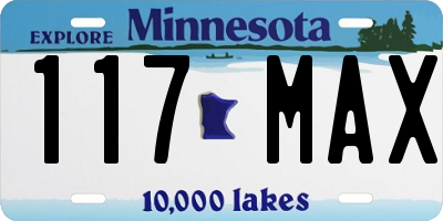 MN license plate 117MAX
