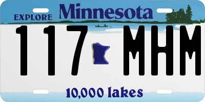 MN license plate 117MHM