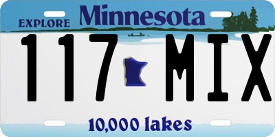 MN license plate 117MIX