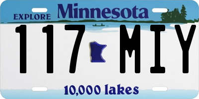 MN license plate 117MIY