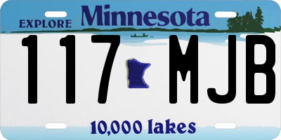 MN license plate 117MJB