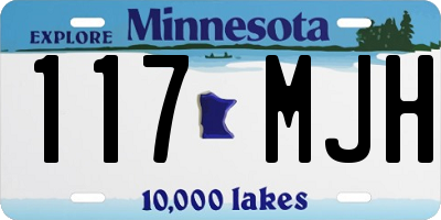 MN license plate 117MJH