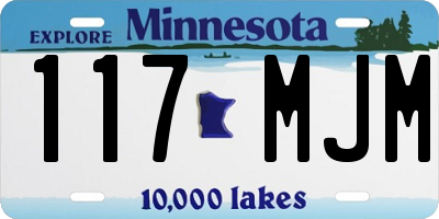 MN license plate 117MJM