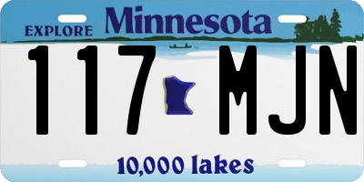 MN license plate 117MJN