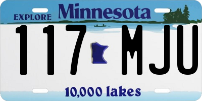 MN license plate 117MJU