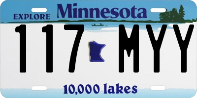 MN license plate 117MYY