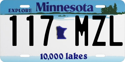 MN license plate 117MZL