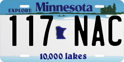 MN license plate 117NAC