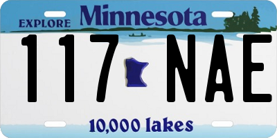 MN license plate 117NAE