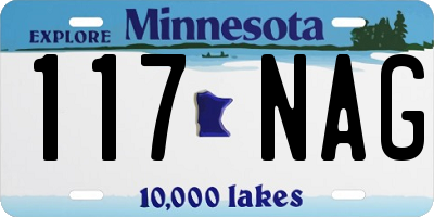 MN license plate 117NAG