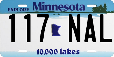 MN license plate 117NAL