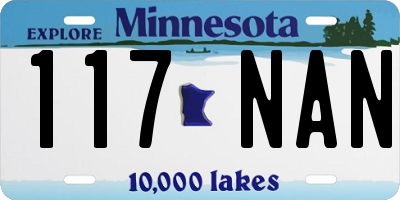 MN license plate 117NAN