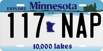 MN license plate 117NAP