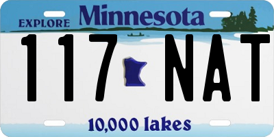 MN license plate 117NAT