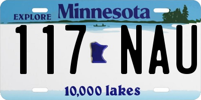 MN license plate 117NAU