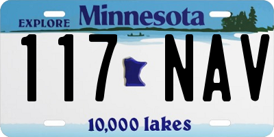 MN license plate 117NAV