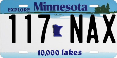 MN license plate 117NAX