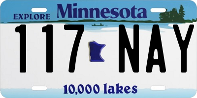MN license plate 117NAY